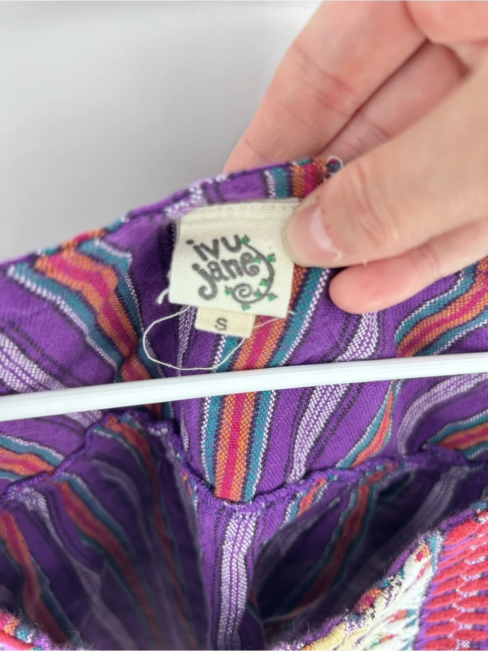 Ivy Jane Purple Boho Embroidered Tops - Small - Picture 3 of 3